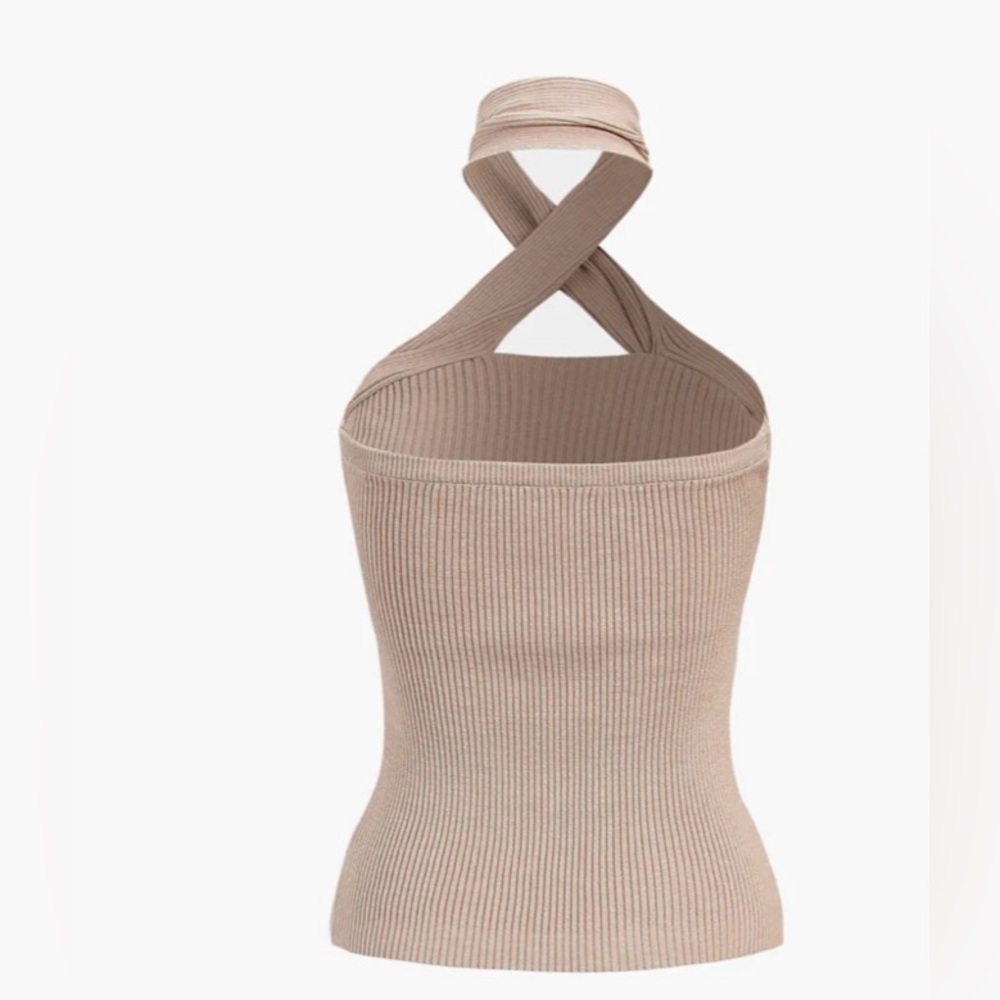 Chestnut Halter Rib Knit Top - Picture 4 of 5